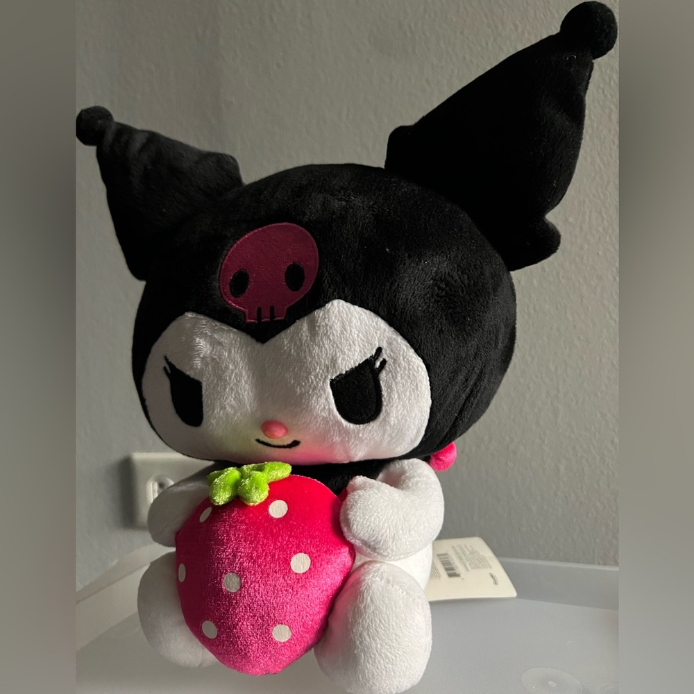 RARE HTF 2009 Sanrio Kuromi 12' Plush Stuffed Animal  Strawberry Skull W/ Tag